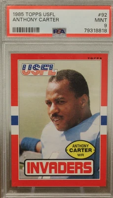 1985 Topps USFL #92 ANTHONY CARTER - PSA 9 - Image 1 of 2