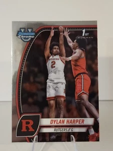 Dylan Harper 2024-25 Bowman University Chrome 1° Bowman #22 Rutgers - Foto 1 di 2