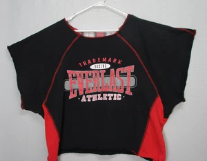 90er Vintage Everlast Sweatshirt Muskel Boxen Work Out Cutoff Gym Gr. XL schwarz rot - Bild 1 von 7