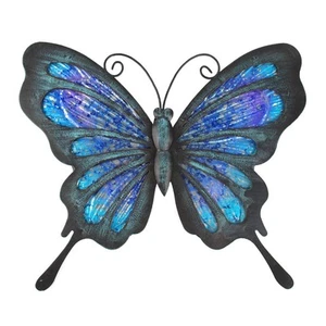 Metal Butterfly Wall Decor Outdoor Indoor Art Sculpture Hanging Glass Decorat... - Bild 1 von 8