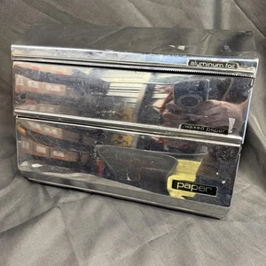 Dispensador de papel de cera de papel de aluminio MCM montaje en pared cromado Lincoln Beautyware de colección - Imagen 1 de 9