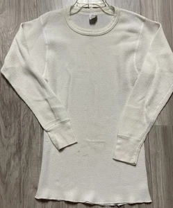 VINTAGE JE Morgan Long John Thermo Shirt Beige Waffel Older Tag XL USA - Bild 1 von 7