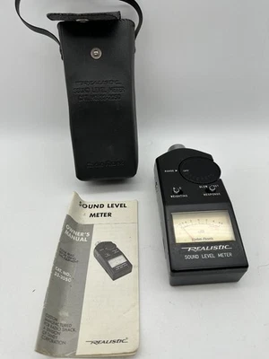 Medidor de nivel de sonido realista Radio Shack de colección 33-2050 con estuche probado Foto 1 de 4
