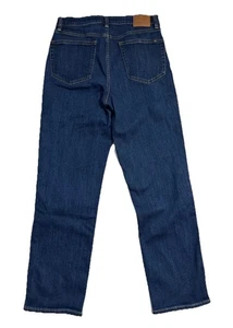 Pantalones de mezclilla rectos ajustados de algodón orgánico Faherty lavado Night Creek para mujer talla 31 - Imagen 1 de 11