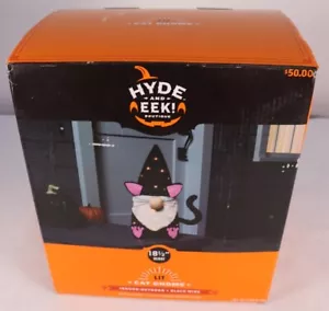 Hyde and Eek! Boutique 18.5" Tall Lit Cat Gnome Indoor / Outdoor 25 Clear Bulbs - Picture 1 of 4