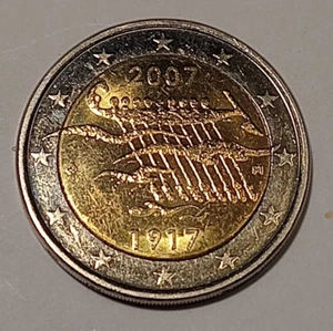 Finlandia *Conmemorativo*2 euros * 2007 *90 aniversario de la independencia de Finlandia * Unc* - Imagen 1 de 2