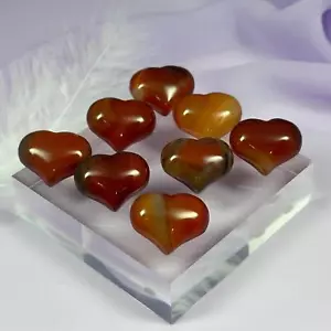 Un pequeño corazón de bolsillo de cristal de cornalina 7,5 g-7,9 g SN56217 - Imagen 1 de 4