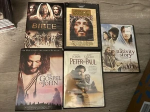 5 Lot The Bible, Jesus Of Nazareth, Gospel Of John, Peter & Paul, Nativity Story - Picture 1 of 2