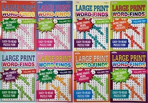 8 New Large Print Word-Finds Puzzle Books Kappa Games Vol # 380-387 Hobby Games - Picture 1 of 11