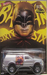 Hot Wheels CUSTOM FORD F-150 Batman-Adam West Tribute Real Riders 1/25 Made! - Picture 1 of 4