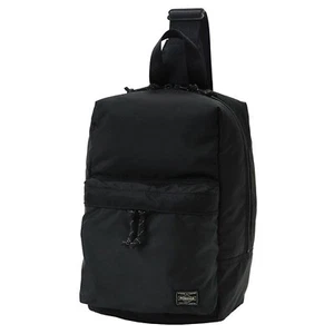 YOSHIDA COMPANY PORTER FORCE SLING SHOULDER BAG Black Orange Military Japan New - Picture 1 of 24