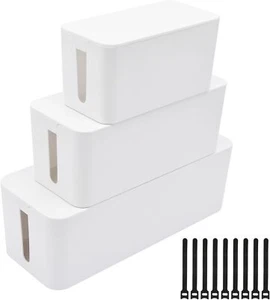 Cable Management Organizer Box Power Strips Hider Power Cords Hider For Desk Tv - Picture 1 of 9