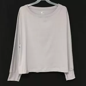 All in Motion Women's Plus Size 4X Gray Supima Cotton Long Sleeve Thumbhole Top - Picture 1 of 6
