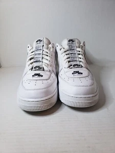 Nike Air Force 1 07 LV8 3 Double Air weiß schwarz Herren Größe 10 Schuhe CJ1379-100 - Bild 1 von 7