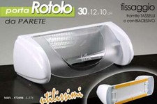PORTAROTOLO SCOTTEX DA PARETE MURO CARTA CUCINA COLORE BIANCO 30*12*10cm