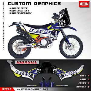 Kungfu Graphics Motorcycle Custom Decals Kit for 690 Adventure Rally Raid EVO2 - Picture 1 of 7