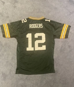 Green Bay Packers Aaron Rodgers #12 NFL Football Jersey Youth Size Large Reebok - Picture 1 of 8