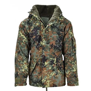 Mil-Tec German army Parka w liner GoreTex camo Flecktarn Waterproof Men Jacket - Picture 1 of 8