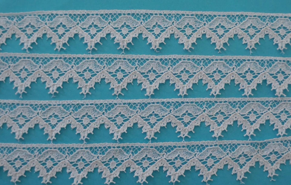 ~ MUÑECA RELIQUIA COSTURA HOJAS INGLESAS BORDE DE ENCAJE Cuello Perfecto Borde PORTAR ~ Foto 1 de 1