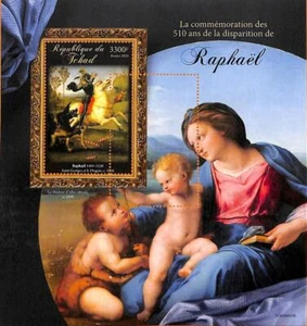 A7197 - TCHAD, Error, 2020, HOJA DE RECUERDO MISPERF: Arte, Rafael - Imagen 1 de 1