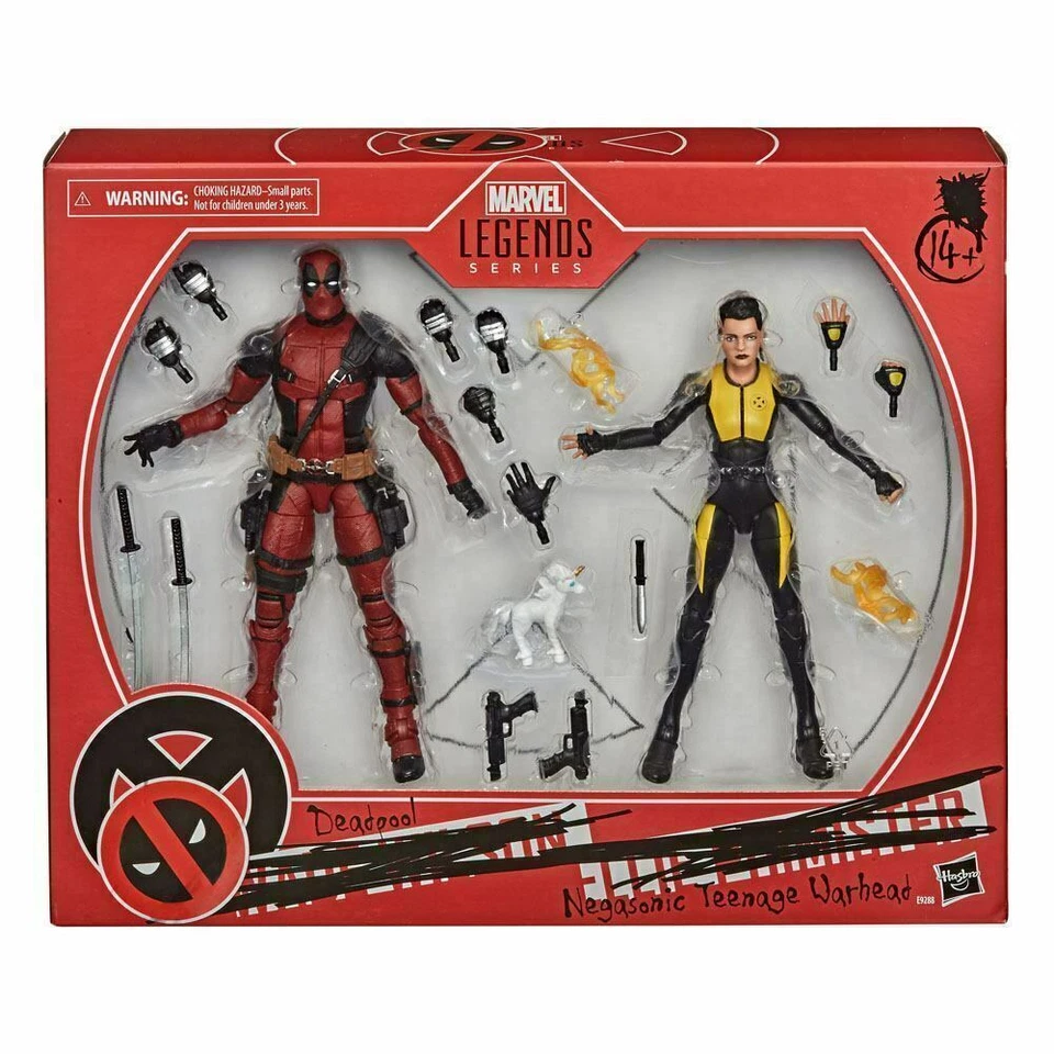 Hasbro X-men Marvel Legends 6'' Deadpool and Negasonic Teenage Warhead Action Figure Set (E9288)