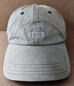Eddie Bauer Khaki Tan Baseball Hat Cap 100% Cotton Adjustable Belt Adult 1920 - Picture 1 of 7
