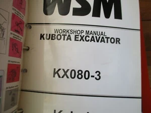 Kubota KX080-3 Excavadora Manual de taller 97899-61730 - Imagen 1 de 8