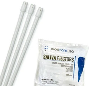 2000 (20 Bags) Saliva Ejector Ejectors White Dental Disposable Suction Tips - Picture 1 of 9