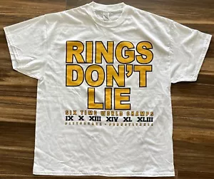 Pittsburgh Steelers T-Shirt ""Rings Don't Lie"" - Herren XL - weiß NFL Super Bowl - Bild 1 von 3