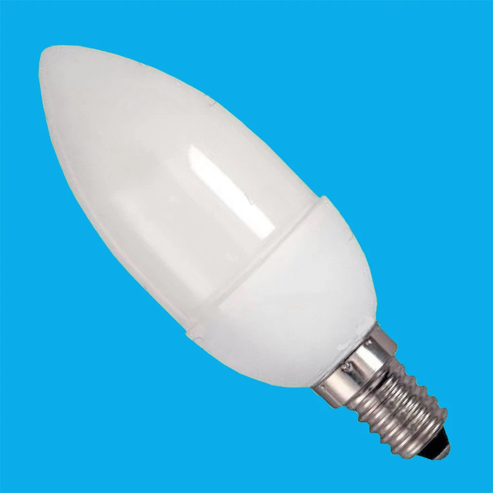 4x 7W Low Energy CFL Micro Candle Eco Friendly Light Bulbs, SES, E14, Lamps - Image 1 of 1