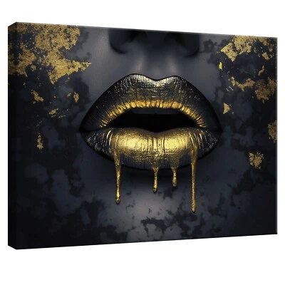 Leinwand Bilder Abstrakt Frau Schwarz Wandbilder Groß Leinwandbild XXL Bilder - Bild 1 von 4