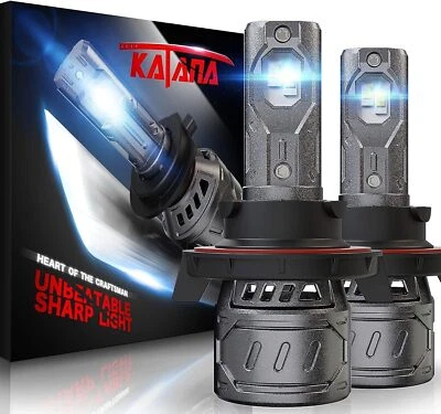 KATANA H13 LED Bulbs 16000LM 70W 6500K Cool White 9008 Light Bulb Extremely - Image 1 of 4