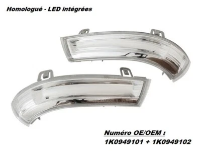 Paire Clignotants de Rétroviseurs VW Golf 5 03-09 Plus Passat B6 Jetta III LED ! - Immagine 1 di 4