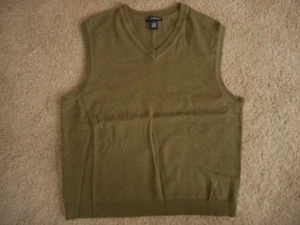 Mens Sweater Vest Green XL Consensus Sportswear Cotton Wool Winter V Neck 42 chs - Picture 1 of 9