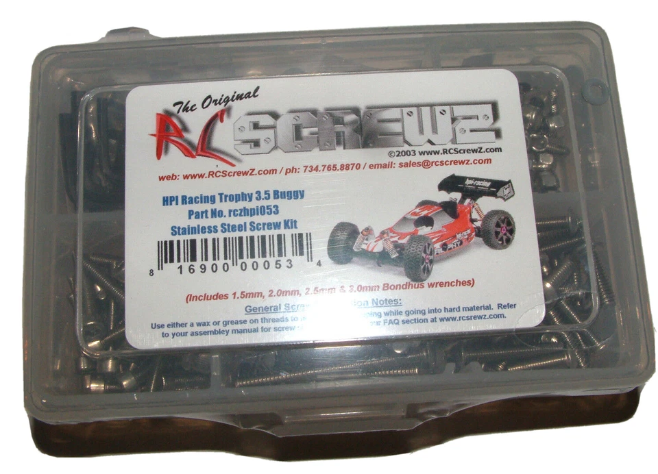 HPI RACING TROPHY 3.5 BUGGY RC SCREWZ SCREW SET STAINLESS STEEL HPI053 - Image 1 of 1