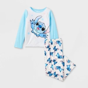 Disney Girls Lilo and Stitch Pajamas Set T Shirt Sleep Pants 4 5 6 6X XS S - Picture 1 of 3