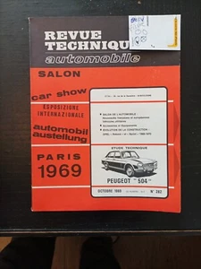 REVUE TECHNIQUE PEUGEOT 504 1.8 ESSENCE carburateur 1796 cm4 10cv SALON AUTO 69 - Picture 1 of 14