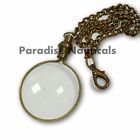 Halloween 2" Monocle Magnifying Glass Necklace Chain Reading Magnifier gift