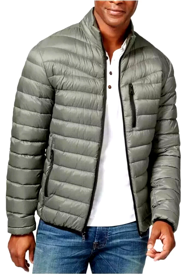 CHAQUETA ACOLCHADA INC INTERNATIONAL CONCEPT PARA HOMBRE GRIS PLUMÓN CHAQUETA ABRIGO ~ XXL Foto 1 de 2