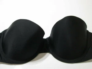 Sujetador Victoria Secret Talla 34B Negro Con Aros Push-Up Sin Tirantes Ajustable - Imagen 1 de 7