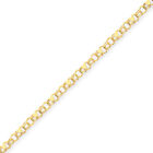 14k Yellow Gold Double Link Heart Charm Bracelet Do499