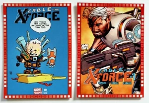 2013 Marvel Now! CABLE AND X-FORCE #1 LOT #115-SY & #115-JQ UPPER DECK VARIANT - Picture 1 of 2