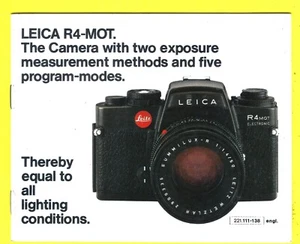 Kamera Handbuch Leica R4 - TÜV Anleitung - Bild 1 von 1