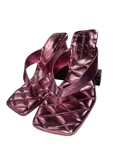 Jessica Simpson Zayde Heels, Pink, Women's Size 7.5 M Metallic Pink Slides - Picture 1 of 10