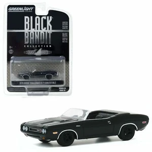1/64 Greenlight 1970 Dodge Challenger R/T Convertible Black Bandit Collection - Foto 1 di 3