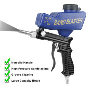 Hand Held Portable Media Spot Sand Blaster Gun Air Gravity Feed Rust Remover