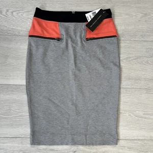 NWT FRENCH CONNECTION Color Block Pencil Stretch Skirt—US Size 2–MSRP $98 - Picture 1 of 7