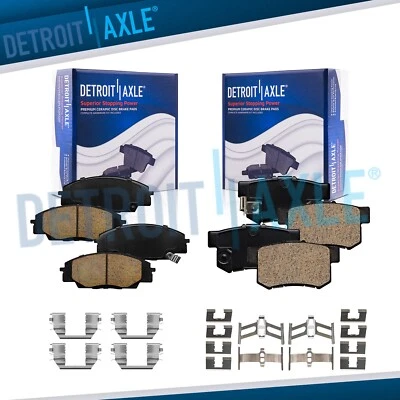 Front & Rear Ceramic Brake Pads w/Hardware for Acura RSX Type S Honda Civic Si - Image 1 of 4