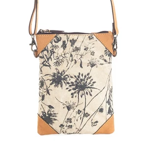 Borsa a tracolla piccola Mesa Flowers - tracolla in pelle - zip chiusa - tasca posteriore con zip - Foto 1 di 5