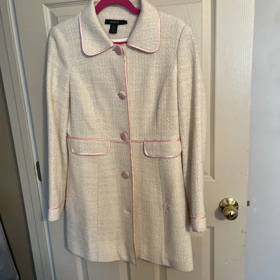 Arden B Mujer Preciosa, Blanco roto, Rosa Chaqueta de Invierno, Talla Mediana Foto 1 de 4